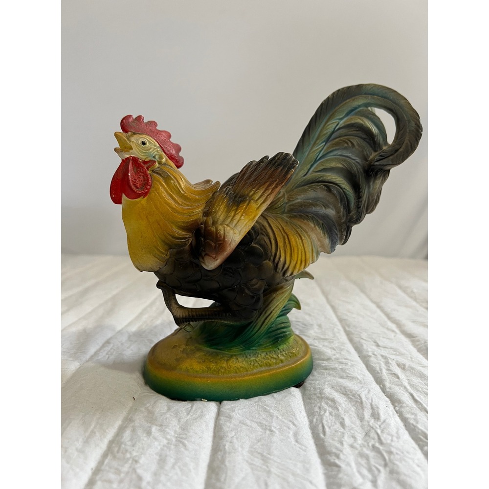 Vintage Artmark Japan Ceramic Rooster Figurine Hand Painted Mid Century Decor